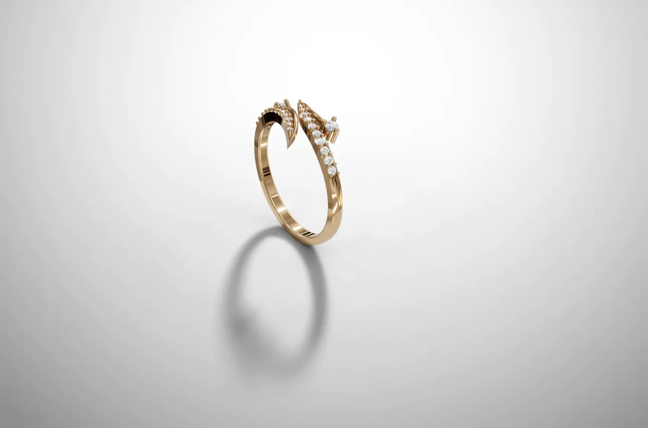 Elegância Pura - Anel OURO 14.2Kt
