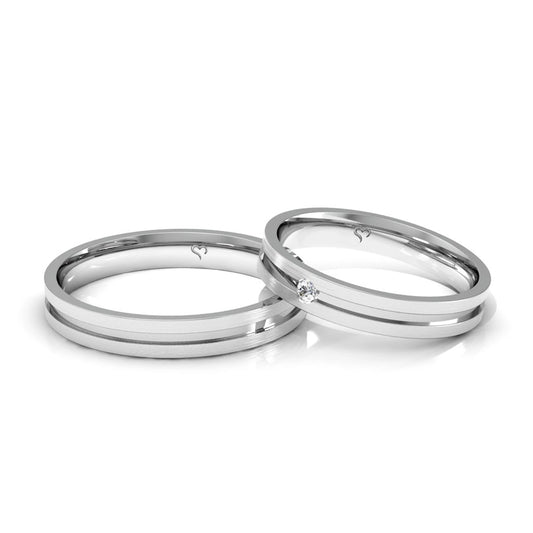 O Par Aliança de Namoro - Prata 925