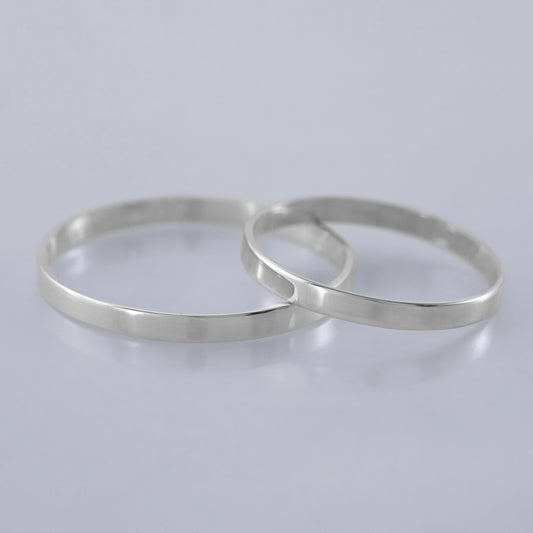 O Par Aliança de Namoro - Prata 925 - Simples
