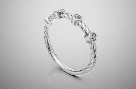 Meia Aliança Gotai - Prata 925