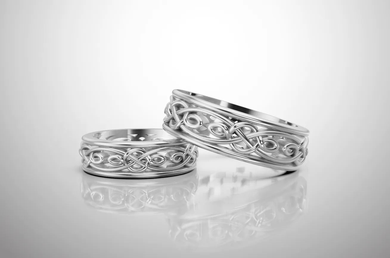 925 Silver Wedding Ring - Trim