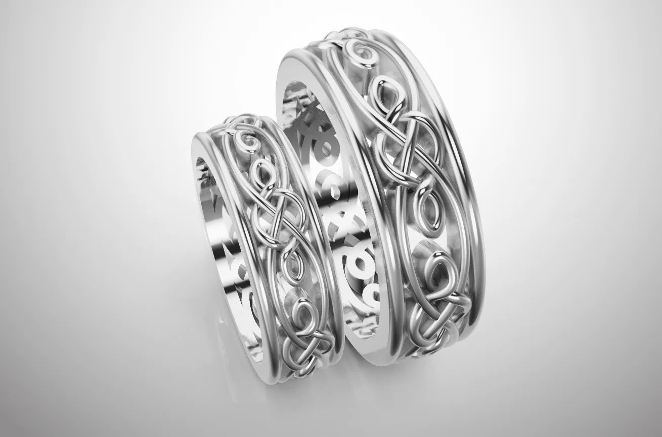 925 Silver Wedding Ring - Trim