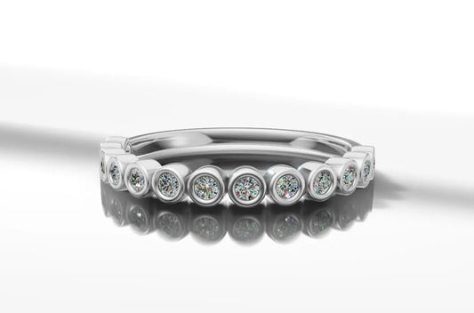 Meia Aliança Faty - Prata 925