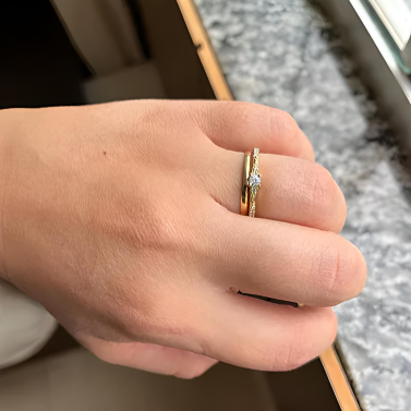 Kit Alianças Casamento Ouro Polida 2mm + Anel Noivado Infinito 18KT