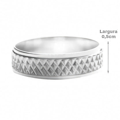 Engagement Ring - 925 Silver - Texture
