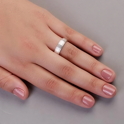 Engagement Ring - 925 Silver - THREE BEADS